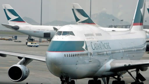 Cathay Pacific is investigating photos of crews engaged in a sex act. (AFP file photo)