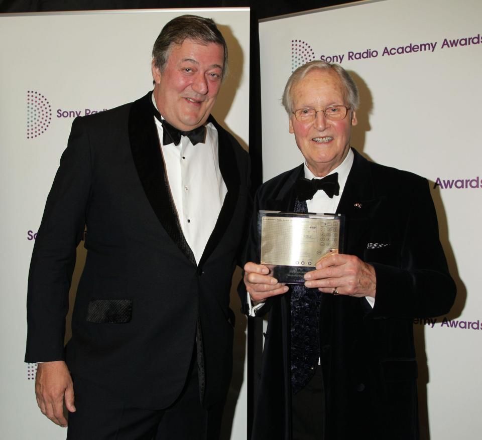 Nicholas Parsons pictured with Stephen Fry (PA )