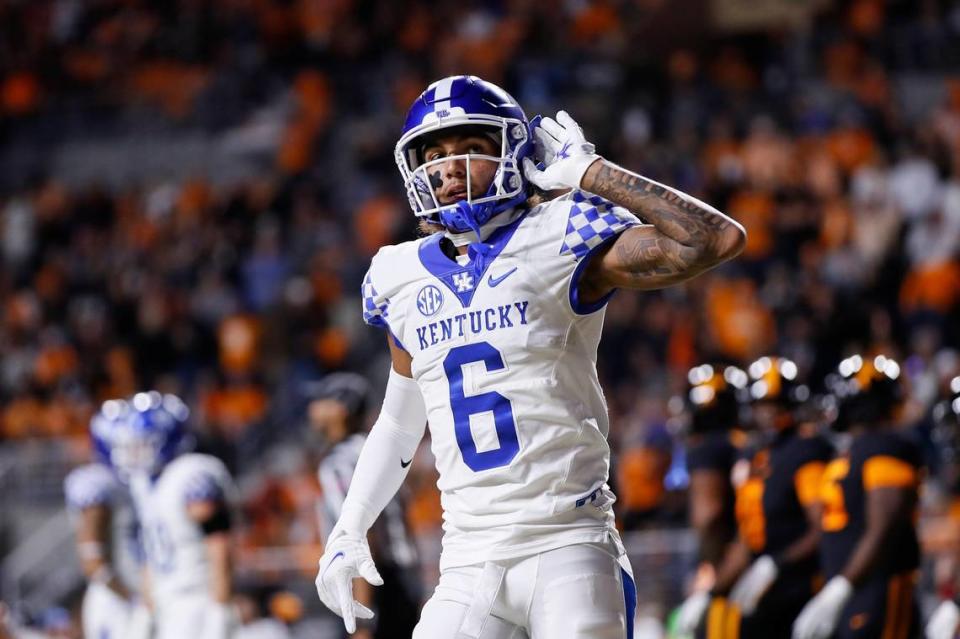 Kentucky sophomore wide receiver Dane Key, the former Fredrick Douglass High School star, is one of eight offensive starters returning for Mark Stoops and UK in 2023.