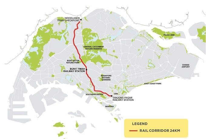 rail corridor map