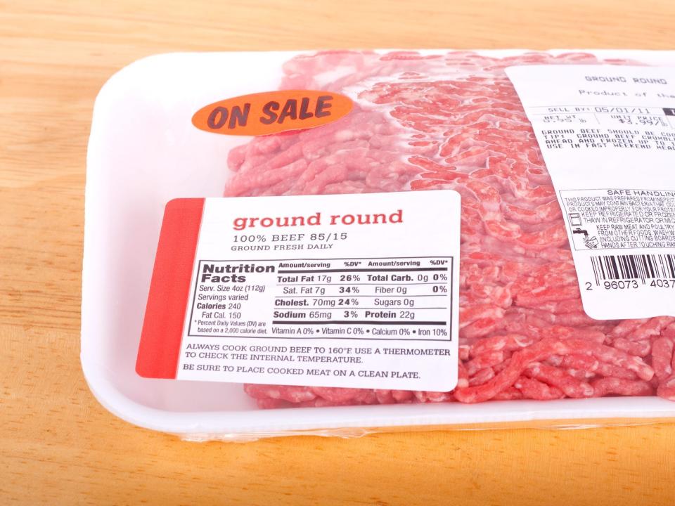 Packaged beef