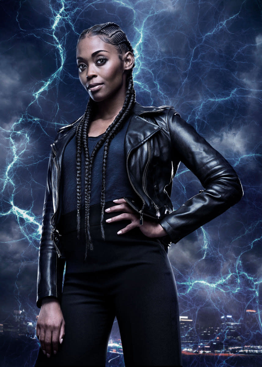 Nafessa Williams as Anissa Pierce in <em>Black Lightning</em>. (Photo: Mark Hill/The CW ©2018 The CW Network, LLC. All rights reserved.)