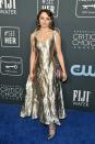 <p>Joey King strikes a chord in this metallic number.</p>