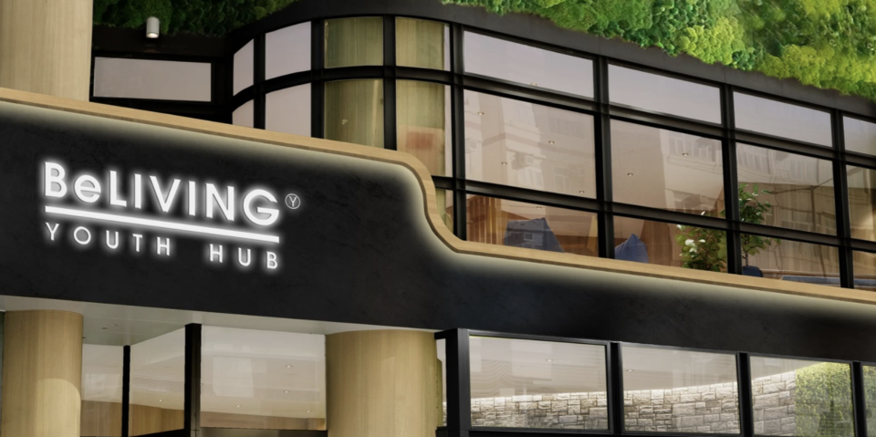 民青局公布銅鑼灣旭逸酒店將改造為青年宿舍，並由青聯負責營運。圖：青聯 BeLIVING Youth Hub 網頁