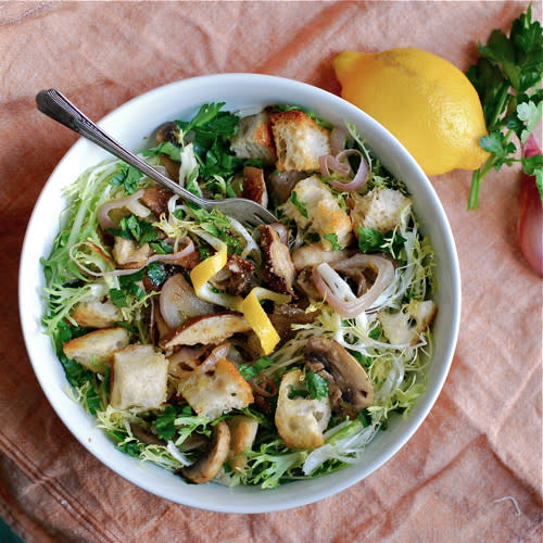 Frisee Salad with Roasted Mushrooms