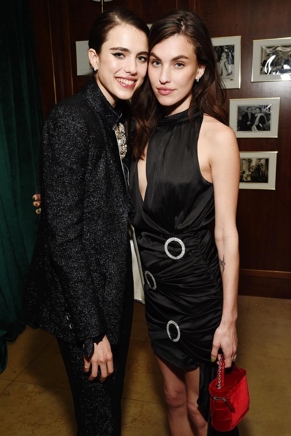 Margaret Qualley took her sister, Rainey, as her date to the after-party. 