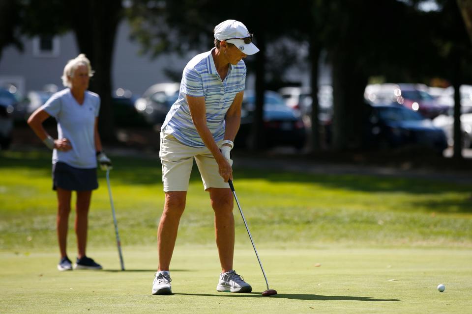 Julie Shaw putts during the 43rd Annual Country Club of New Bedford Women's Invitational Four-Ball.