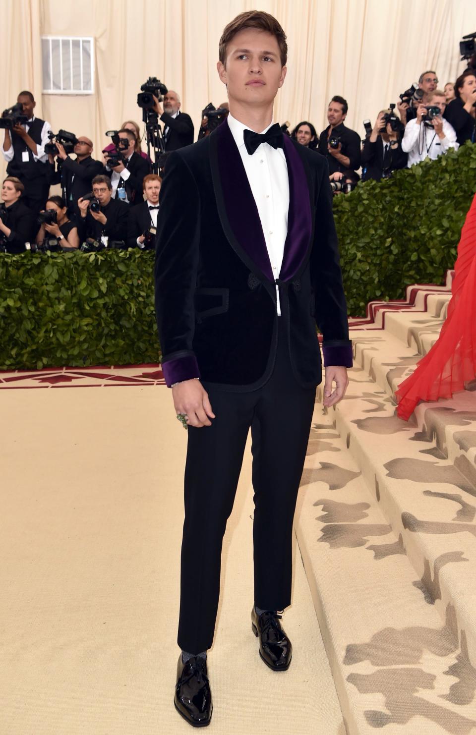 Ansel Elgort 
 in Ralph Lauren Purple Label