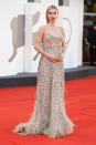 <p>Vanessa Kirby stunned in a sheer, feather and crystal-covered gown by Valentino couture and glorious Cartier jewels. </p>