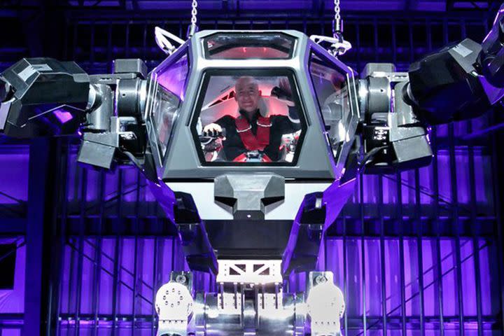 See Jeff Bezos test the giant robot of your nightmares