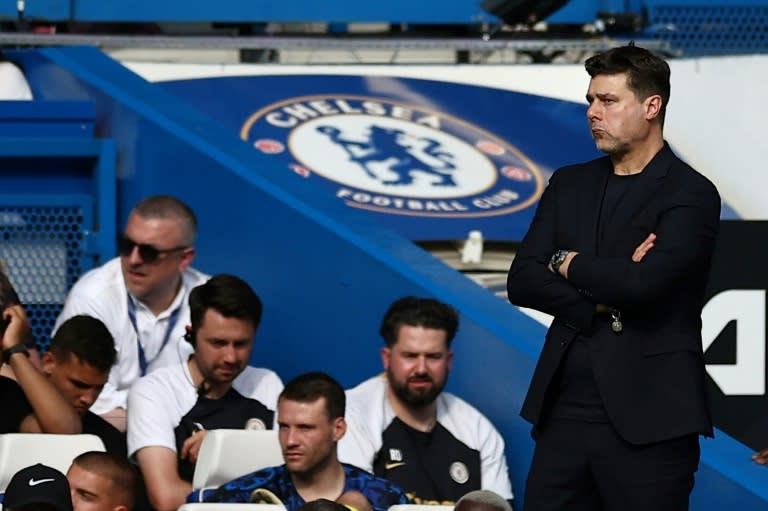 Uncertain future: <a class="link " href="https://sports.yahoo.com/soccer/teams/chelsea/" data-i13n="sec:content-canvas;subsec:anchor_text;elm:context_link" data-ylk="slk:Chelsea;sec:content-canvas;subsec:anchor_text;elm:context_link;itc:0">Chelsea</a> boss Mauricio Pochettino looks on during his side's 2-1 win over <a class="link " href="https://sports.yahoo.com/soccer/teams/bournemouth/" data-i13n="sec:content-canvas;subsec:anchor_text;elm:context_link" data-ylk="slk:Bournemouth;sec:content-canvas;subsec:anchor_text;elm:context_link;itc:0">Bournemouth</a> at Stamford Bridge (HENRY NICHOLLS)