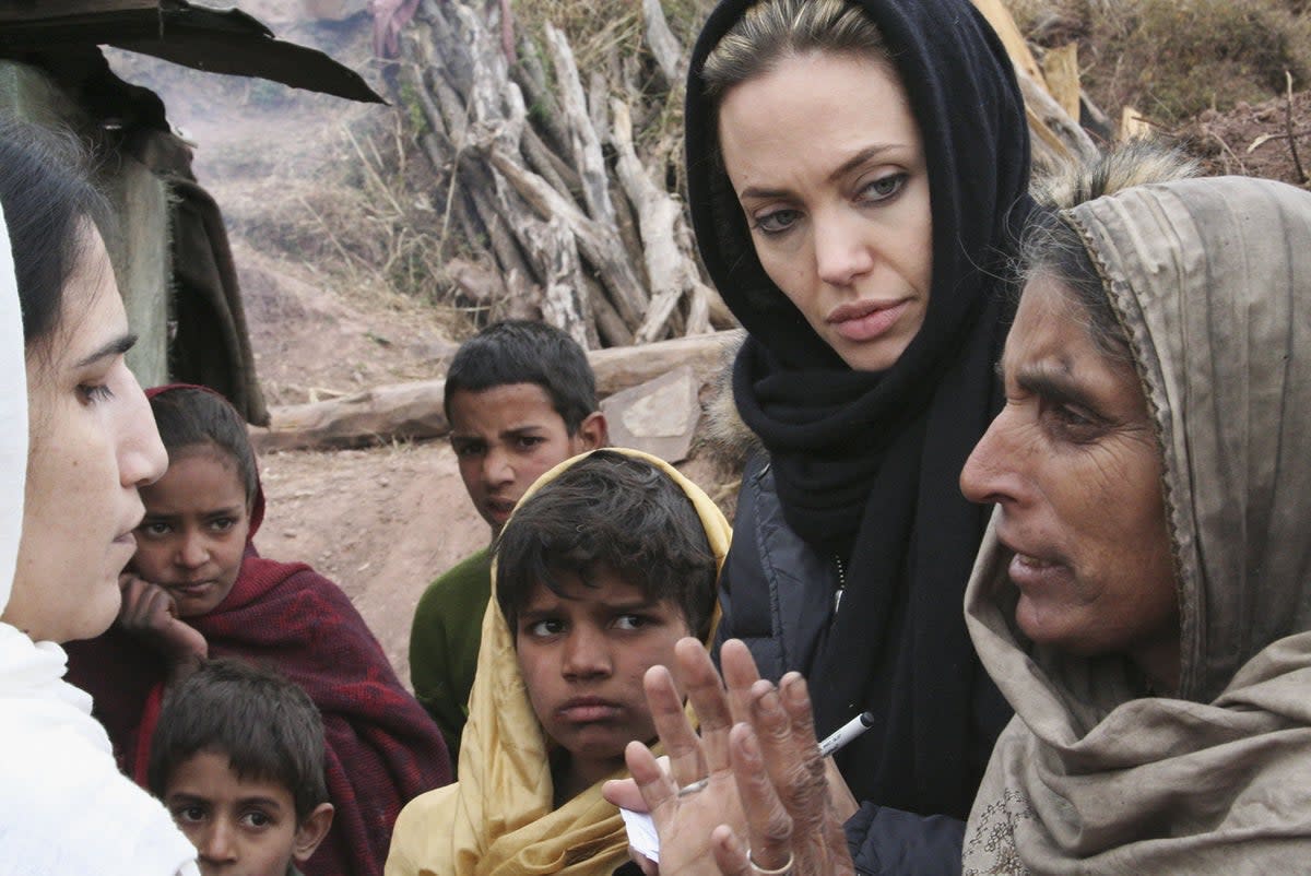 Angelina Jolie visited flood-hit Pakistan on Tuesday (Getty Images)
