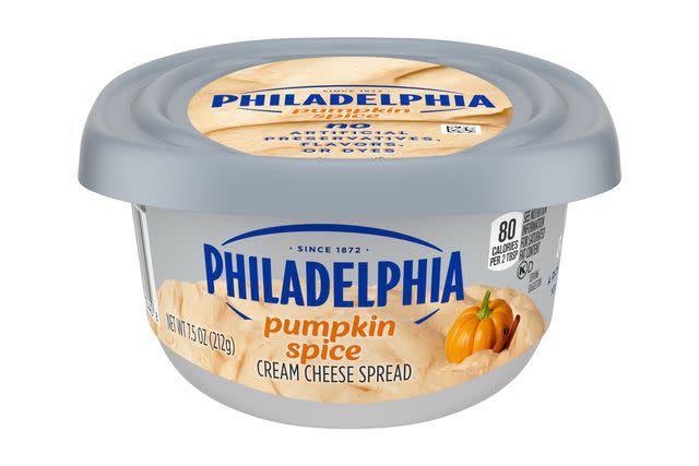 <p>Courtesy of Philadelphia</p> Philadelphia Pumpkin Spice Cream Cheese