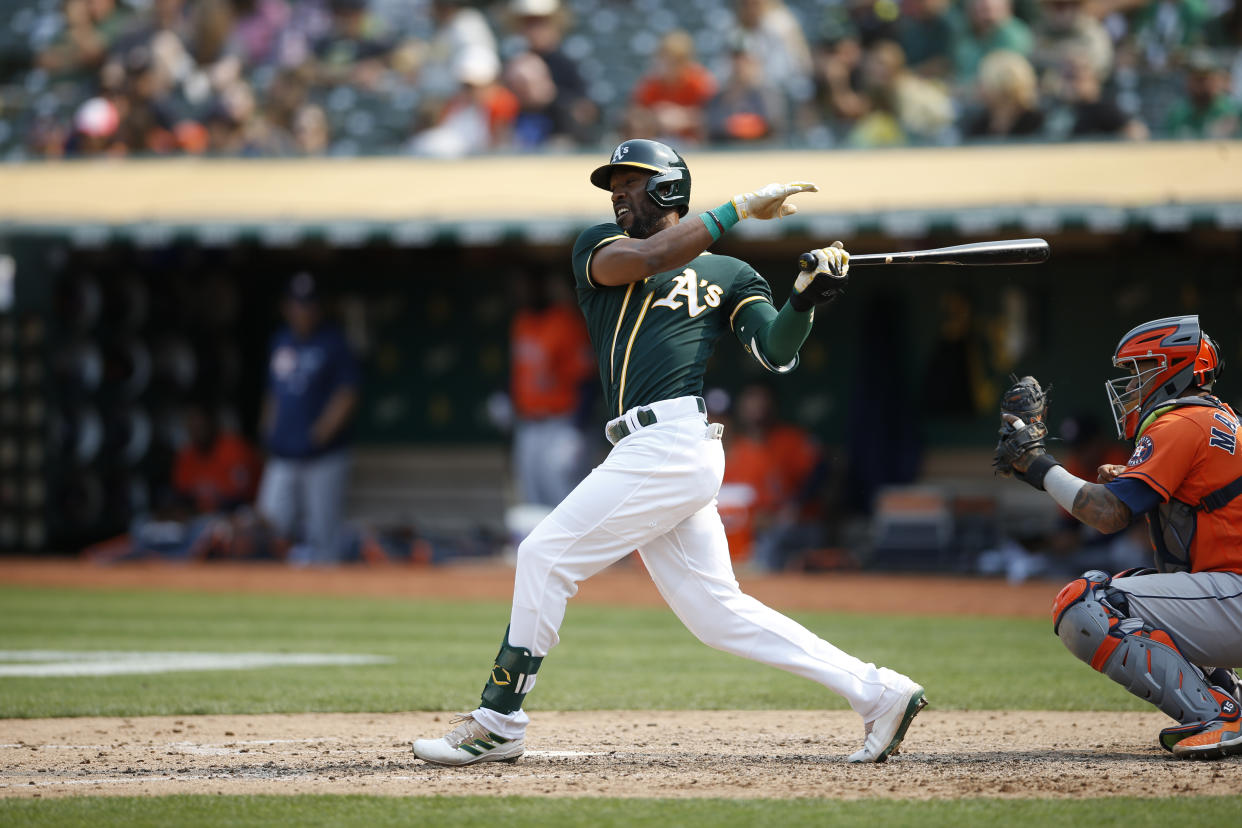 Starling Marte with the Athletics.