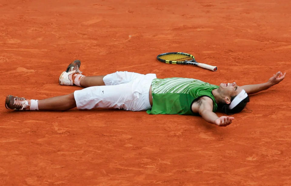 Nadal ganó el primer Grand Slam de su carrera en el Abierto de Francia de 2005. (Crédito: Christophe Ena/AP)