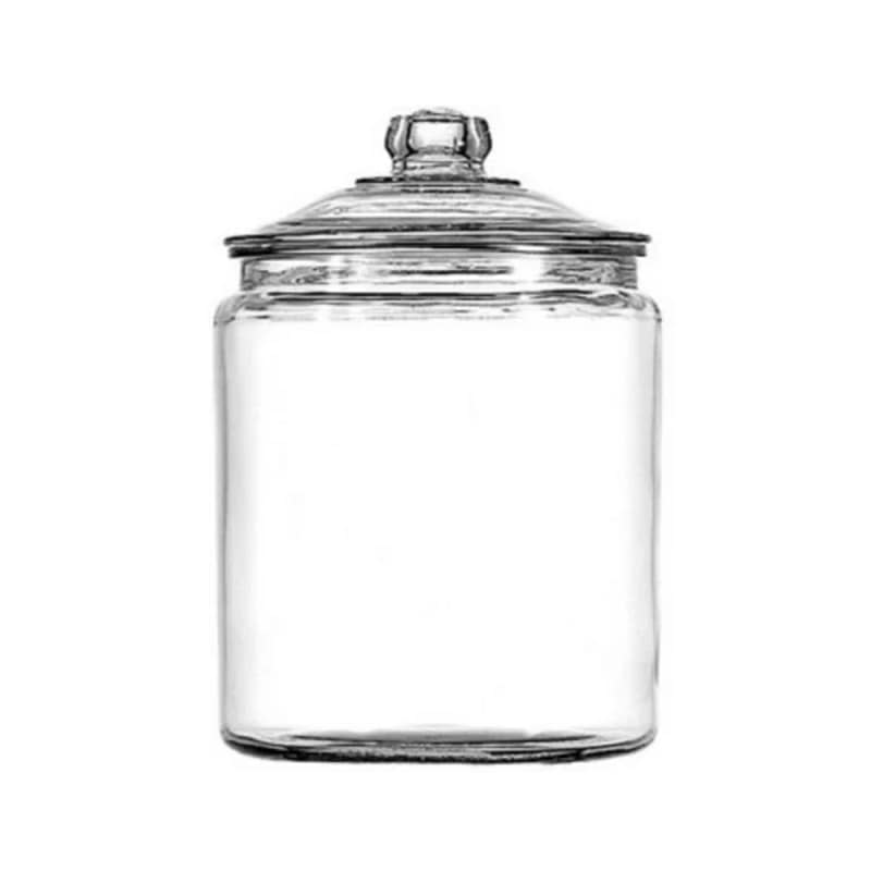 Anchor Hocking Heritage Hill Glass Jar with Lid, 1/2 Gallon