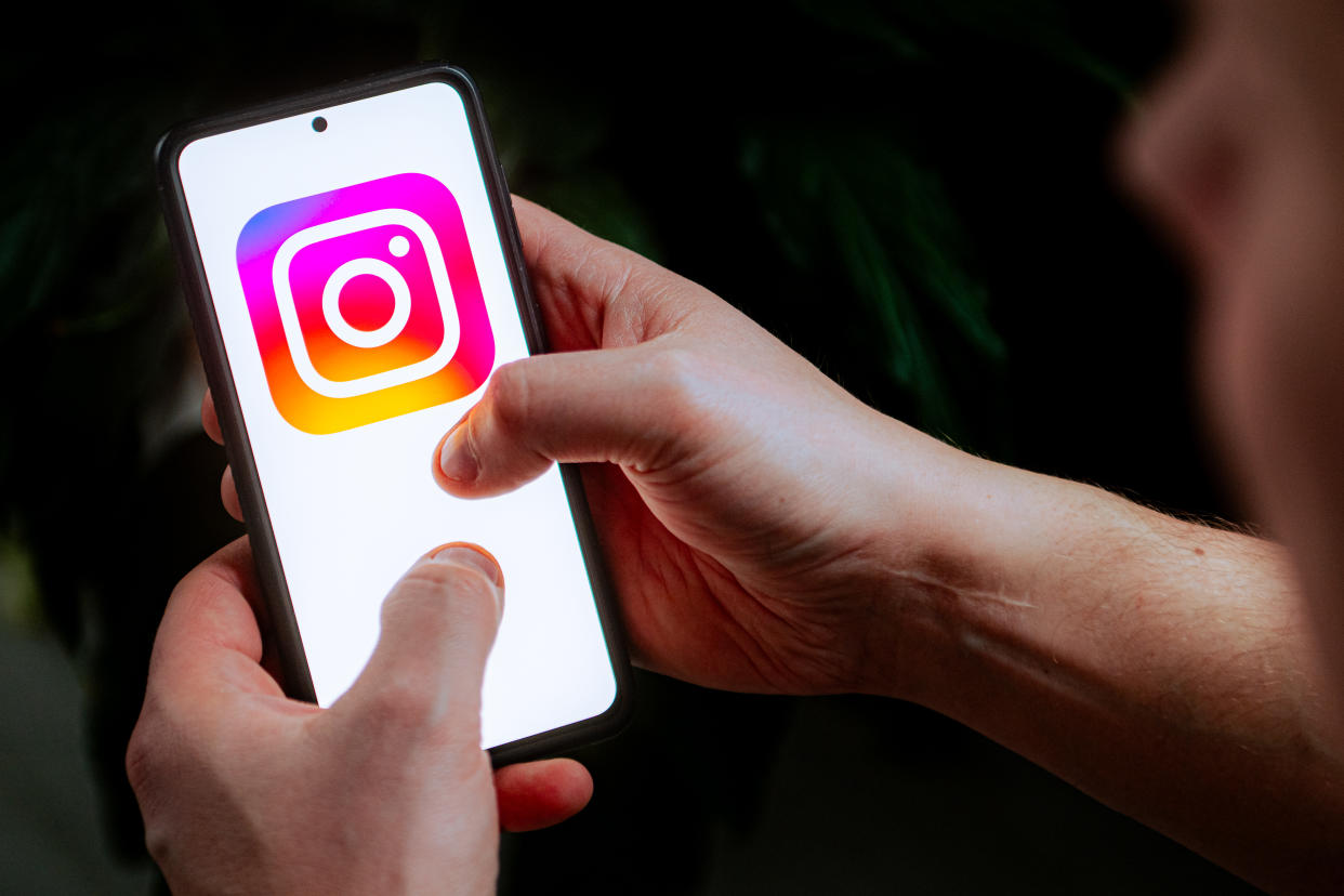 POLAND - 2024/01/25: In this photo illustration an Instagram logo seen displayed on a smartphone. (Photo Illustration by Mateusz Slodkowski/SOPA Images/LightRocket via Getty Images)