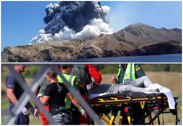 ▲紐西蘭懷特島2019年火山爆發，造成22位遊客不幸死亡的慘劇。紐西蘭法院最新判決，認定5家旅遊業者未能確保遊客人身安全，須支付逾1000萬紐元、約新台幣1.9億元的賠償金。資料照。（圖／美聯社／達志影像）