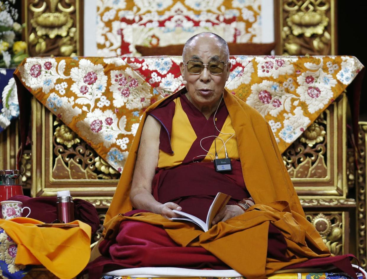 <span class="caption">The current dalai lama was enthroned when he was about 4 years old.</span> <span class="attribution"><a class="link " href="https://newsroom.ap.org/detail/ItalyDalaiLama/05ada4c0157246f185c2955b6d4f5151/photo?Query=Tenzin%20AND%20Gyatso&mediaType=photo&sortBy=&dateRange=Anytime&totalCount=67&currentItemNo=37" rel="nofollow noopener" target="_blank" data-ylk="slk:AP Photo/Antonio Calanni;elm:context_link;itc:0;sec:content-canvas">AP Photo/Antonio Calanni</a></span>