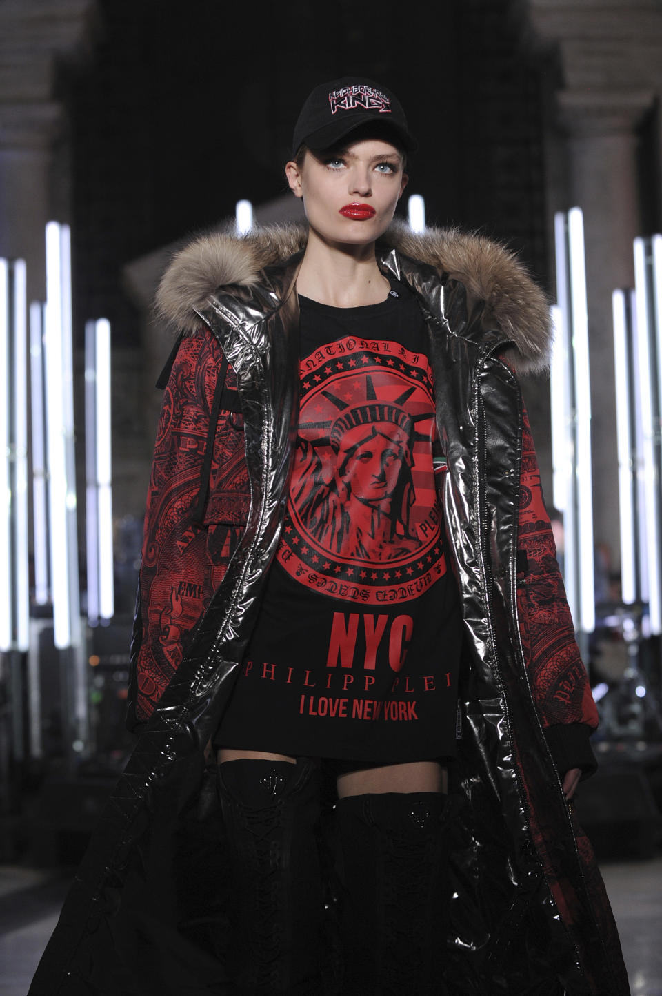 The Philipp Plein fashion collection is modeled during Fashion Week in New York, Monday, Feb. 13, 2017. (AP Photo/Diane Bondareff)