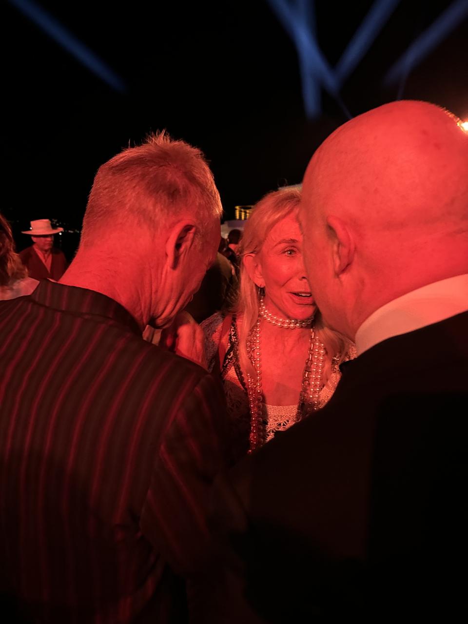 Sting and Trudie Styler chat with Bryan Lourd. Photo Bamigboye/Deadline
