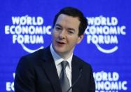 George Osborne, Britain's Chancellor of the Exchequer attends the session "The Global Economic Outlook" during the annual meeting of the World Economic Forum (WEF) in Davos, Switzerland January 23, 2016. REUTERS/Ruben Sprich