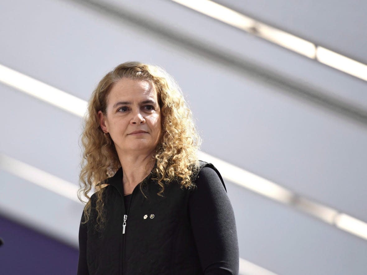 Julie Payette, the former governor general, is pictured here. Durham District School Board trustees decided on Monday that they won't change the name of a Whitby, Ont. elementary school named after her. (Justin Tang/The Canadian Press - image credit)