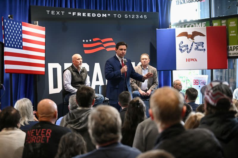 Presidential candidate DeSantis campaigns in Iowa