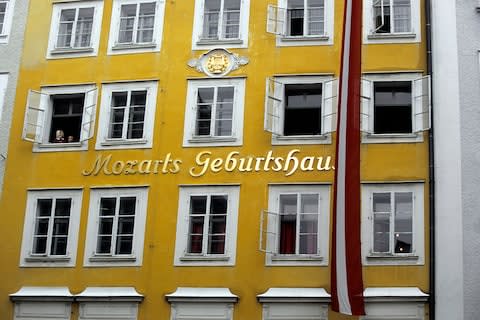 Mozart's house in Salzburg - Credit: Getty