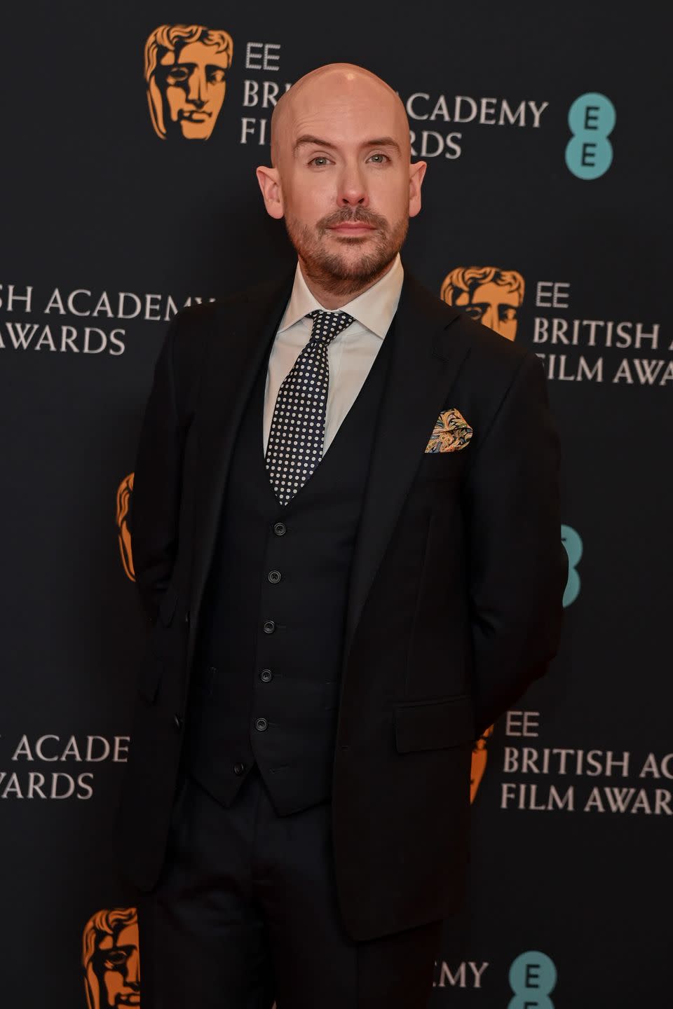 tom allen in 2022, attending the ee british academy film awards