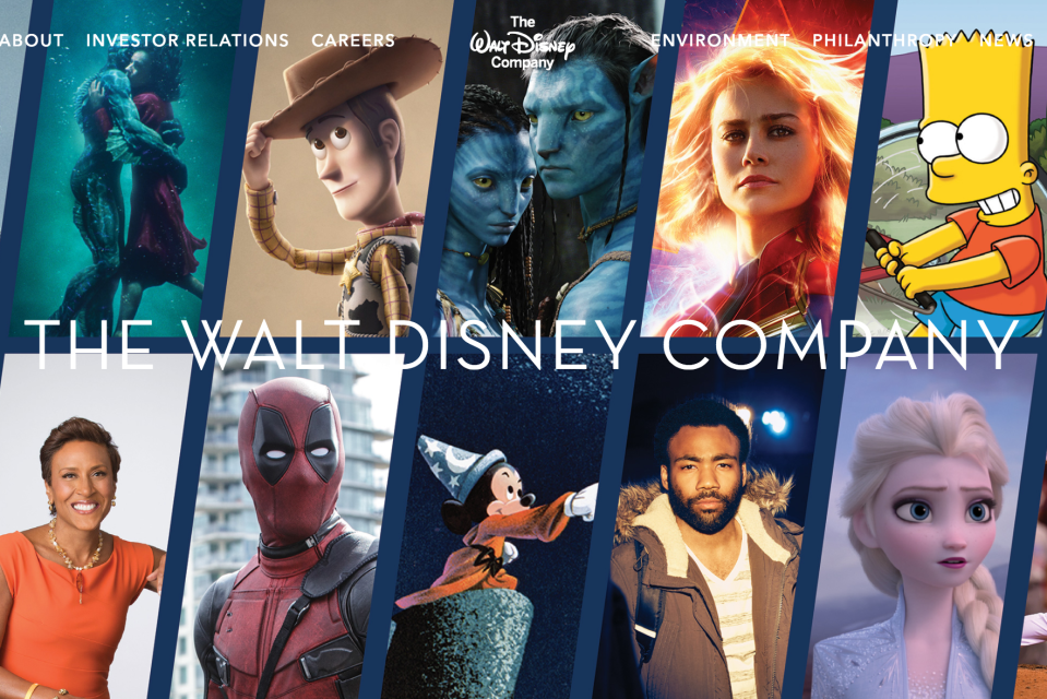 The Simpsons, Avatar, Deadpool and other Fox assets appear on Disney website