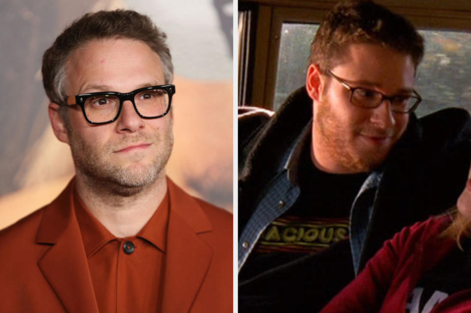 Seth Rogen now vs. when he appeared in "Dawson's Creek."