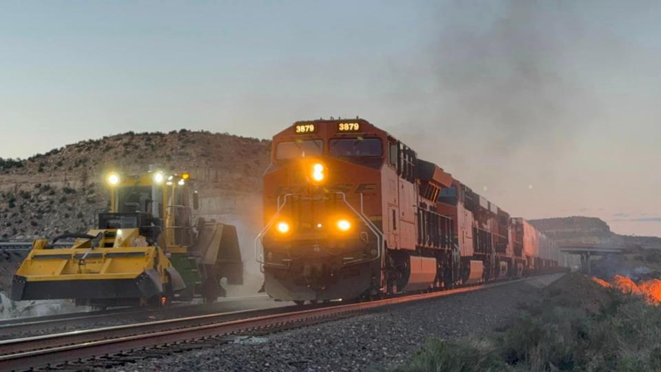 BNSF Railway freight train is back and running Sunday afternoon, days after it was derailed near the Arizona/New Mexico state line.