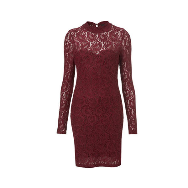 Paisley high neck bodycon dress - £36 – Topshop