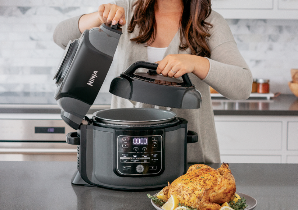 This pressure cooker also crisps up food! (Photo: Walmart)