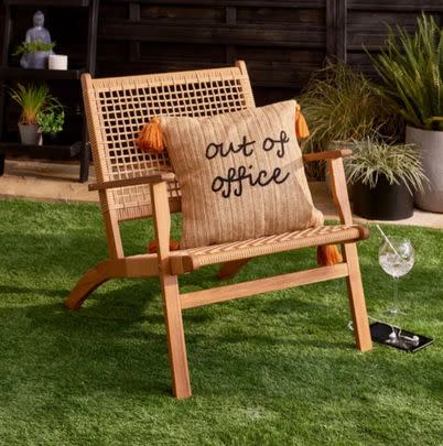 Go super stylish and Scandi with this statement rattan cane lounge chair