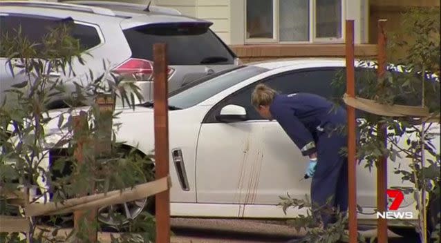 The gang demanded keys but fled because the owners handed over keys for their other car. Picture: 7 News