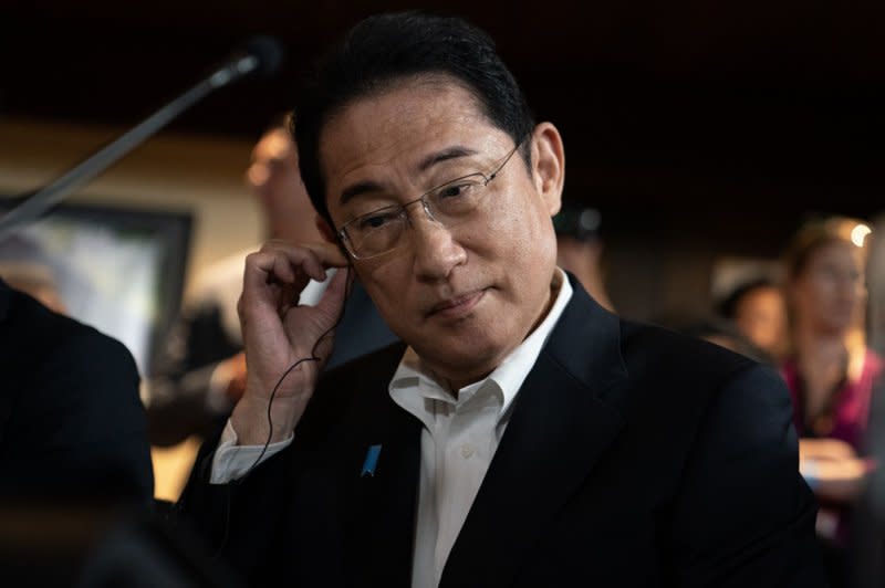 Japanese Prime Minister Fumio Kishida has urged that the Fukushima nuclear power plant be decommissioned in a safe manner amid lingering concerns over radioactive wastewater. File Photo by Nathan Howard/UPI