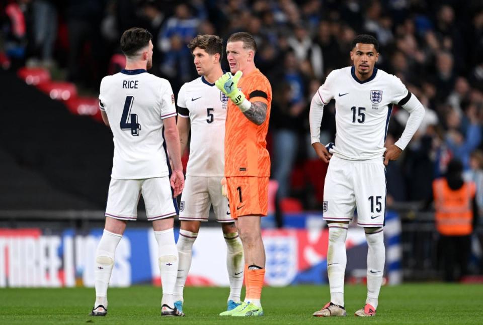 England stumbled to a shock defeat at Wembley   (The FA via Getty Images)