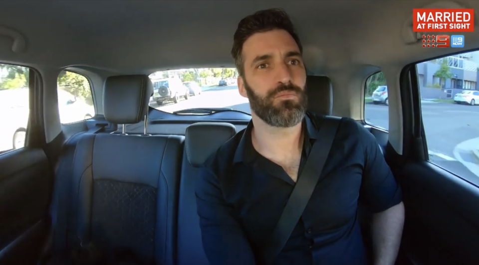 MAFS' Anthony in the car