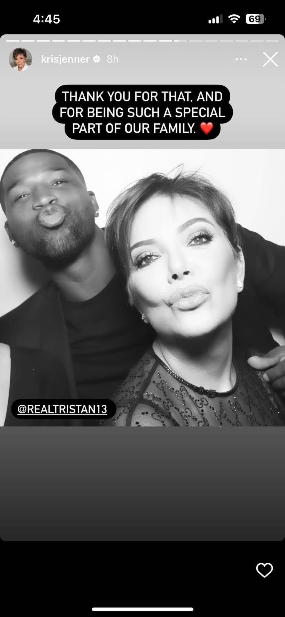 Tristan Thompson and Kris Jenner