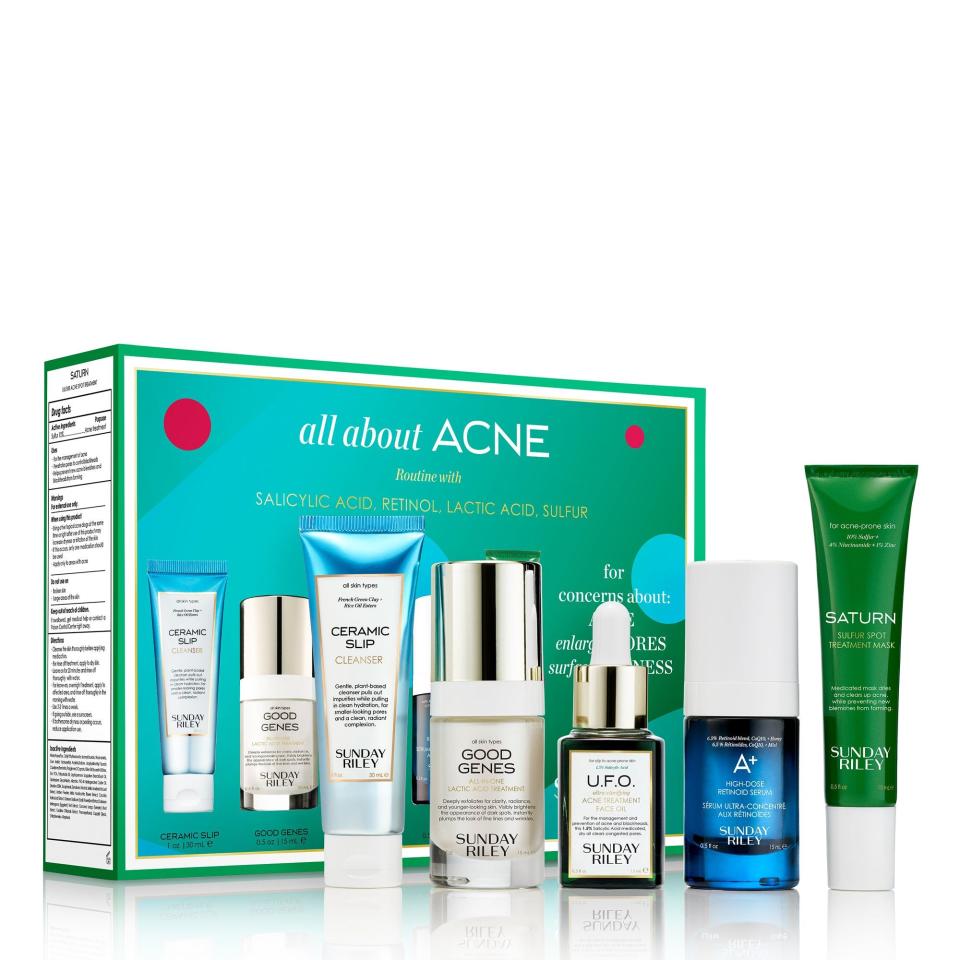 <p><a href="https://go.redirectingat.com?id=74968X1596630&url=https%3A%2F%2Fsundayriley.com%2Fproducts%2Fall-about-acne-kit&sref=https%3A%2F%2F" rel="nofollow noopener" target="_blank" data-ylk="slk:Shop Now;elm:context_link;itc:0;sec:content-canvas" class="link ">Shop Now</a></p><p>All About Acne Set</p><p>sundayriley.com</p><p>$71.25</p><span class="copyright">Sunday Riley</span>