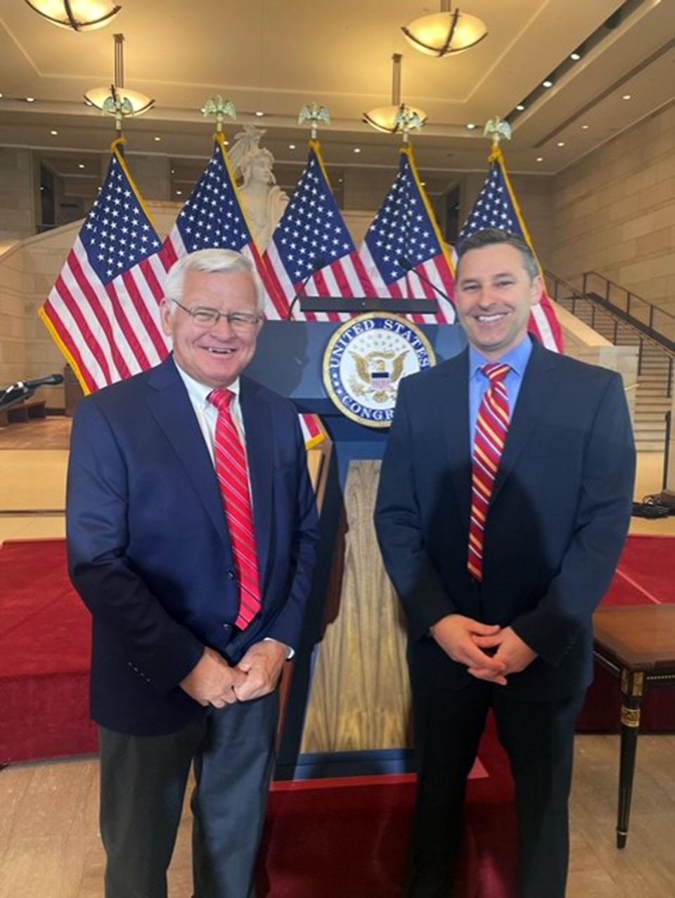 John S. Williams and Michael Williams attended a Congressional Gold Medal ceremony March 21 honoring what was known as the Ghost Army of World War II. Their father and grandfather, respectively, John J. Williams was a member of 23rd Headquarters Special Troops, a part of that Ghost Army.