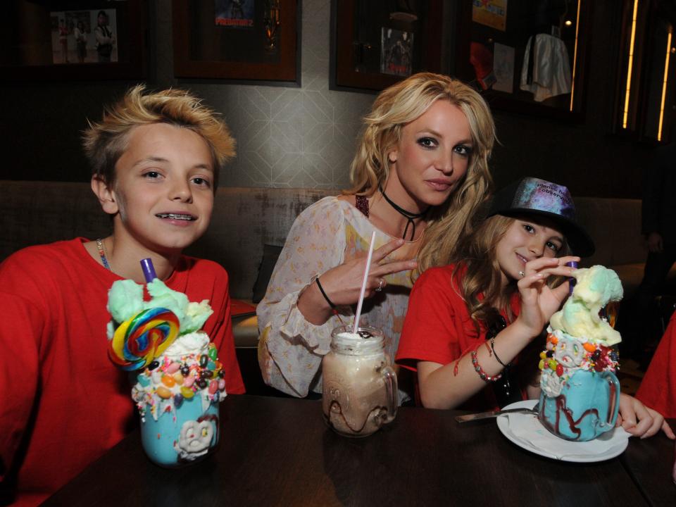 Jayden Federline and Britney Spears with her niece