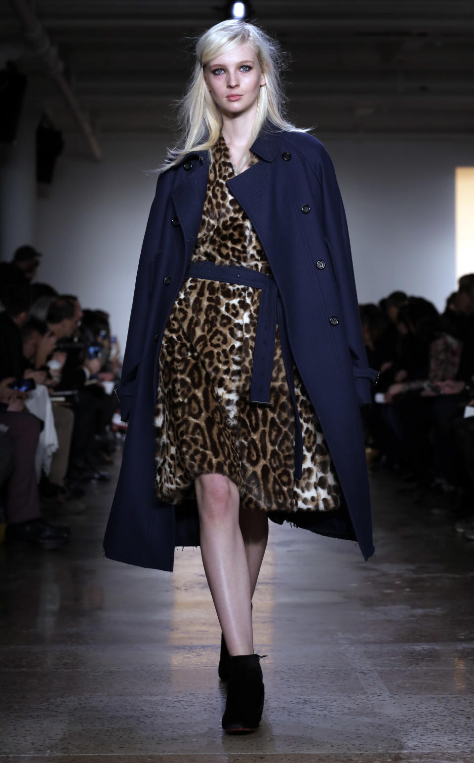 The Peter Som Fall 2014 collection is modeled during Fashion Week in New York, Friday, Feb. 7, 2014. (AP Photo/Richard Drew)