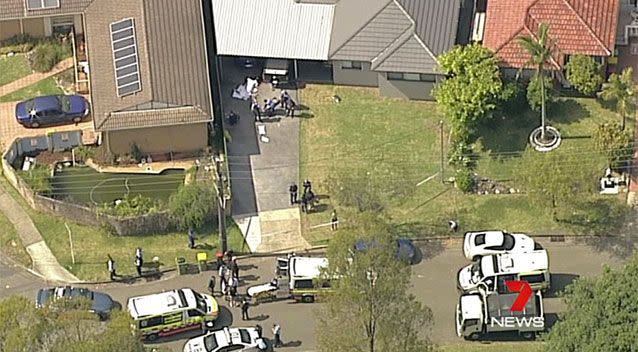Detectives are at the scene of the shooting. Image: 7 News