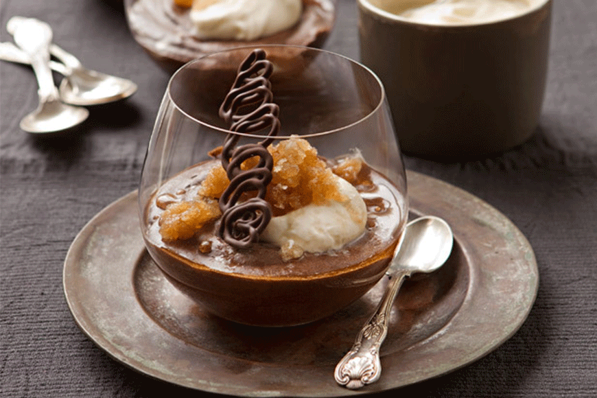 Chocolate Mousse With Coffee Granita