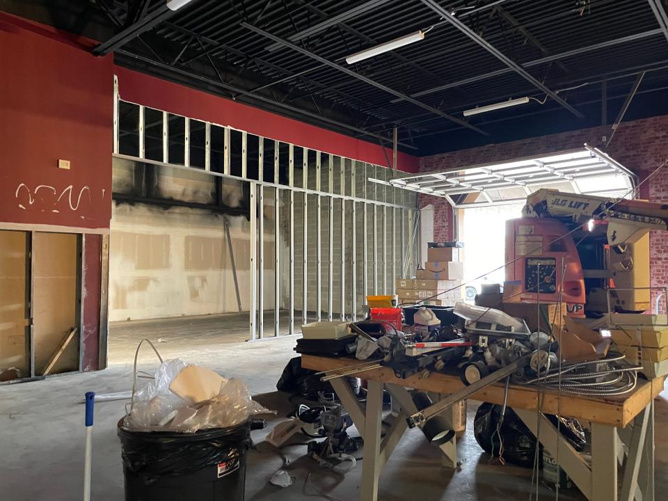 Construction at the upcoming Hippy Dippy location in Fort Gratiot on April 17, 2024. The owners are aiming to have it open by the end of May.