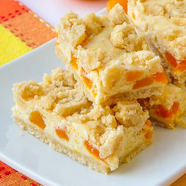 Apricot Orange Cheesecake Bars