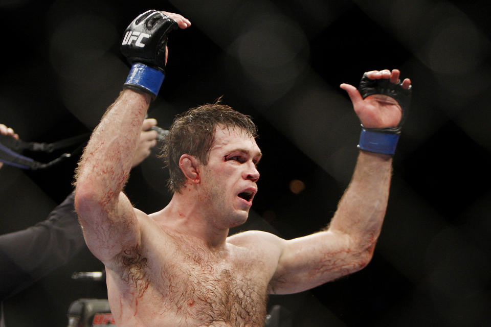 Forrest Griffin posted an embarrassing video on Twitter. (AP Photo/Isaac Brekken)